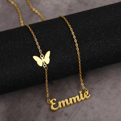 Custom Name Butterfly Necklace βestPick 