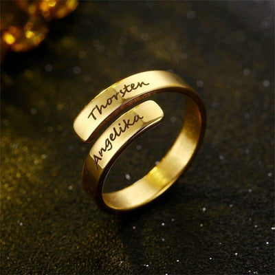 Custom Two Names Ring For Couples Custom Name Rings βestPick 